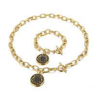 Acier titane parure de bijoux, Bracelet & collier, Rond, Placage, pour femme, plus de couleurs à choisir, 25mm, Longueur 7.87 pouce, 19.69 pouce, Vendu par fixé