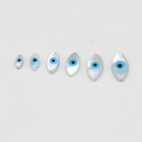 Prirodni White Shell perle, Bijela Shell, Konj očiju, možete DIY & zlo oko uzorak & različite veličine za izbor, bijel, 4-18mm, 10PC/Torba, Prodano By Torba