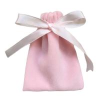 velours de coton Sac drawstring, normes différentes pour le choix, rose, Vendu par PC