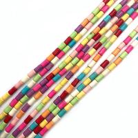 Tyrkysové korálky, tyrkysový, Sloupec, DIY & různé velikosti pro výběr, smíšené barvy, Prodáno za Cca 15 inch Strand