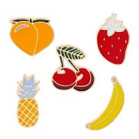 Glazuur broche, Zinc Alloy, fruit, plated, uniseks, nikkel, lood en cadmium vrij, 1.7*1.5cmuff0c1.3*21.cmuff0c1.7*1.8cmuff0c0.9*2.2cmuff0c1*1.7cm, Verkocht door PC