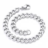 Stainless Steel Chain halskæde, Unisex & forskellig størrelse for valg, oprindelige farve, Solgt af PC