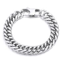 Stainless Steel Chain Ogrlica, Nehrđajući čelik, različite veličine za izbor & za čovjeka, izvorna boja, Prodano By PC