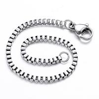 Stainless Steel Chain Ogrlica, 304 nehrđajućeg čelika, bez spolne razlike & različite veličine za izbor, izvorna boja, Prodano By PC