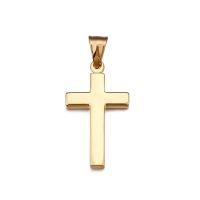 Pendants Tíotáiniam, Cruach Tíotáiniam, Cross, plátáilte, unisex, dathanna níos mó le haghaidh rogha, 20x36mm, Díolta De réir PC