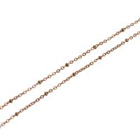 Catena a palline in ottone, Ball chain, dorato, 1x2mm, Lunghezza 1 m, Venduto da m