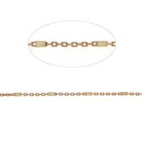 Catena a palline in ottone, Ball chain, dorato, 7x2mm, Lunghezza 1 m, Venduto da m