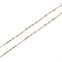 Mässing Dekorativa Chain, bar kedja, gyllene, 14x2mm, Längd 1 m, Säljs av m