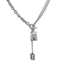 Collier d'acier titane, Placage, bijoux de mode, plus de couleurs à choisir, protéger l'environnement, sans nickel, plomb et cadmium, 6mm, Longueur 23.23 pouce, Vendu par PC