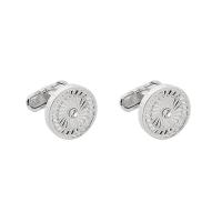 Manchetknopen, Zinc Alloy, platinum plated, voor de mens & met strass, 17x17mm, Verkocht door pair