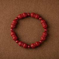 Moda Cinnabar Bracciale, cinabro, Inciso, per la donna, 6mm, Venduto per Appross. 15-17 cm filo