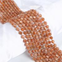 Sunstone Bead, Lantern, poleret, du kan DIY & facetteret, appelsin, Solgt Per 38 cm Strand