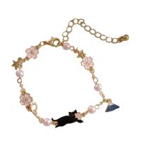 Zinc Alloy Bracelet plated for woman & enamel Length 17.3 cm Sold By PC