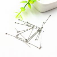 Rozsdamentes acél headpins, Stainless Steel, ezüst, 500PC-k/Bag, Által értékesített Bag