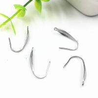 Rozsdamentes acél Hook earwire, Stainless Steel, csiszolt, több színt a választás, 20x13mm, 200PC-k/Bag, Által értékesített Bag