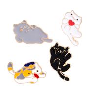 Enamel Brooch Zinc Alloy with enamel Cat plated Unisex nickel lead & cadmium free 2.3*1.5cmuff0c2.6*1.5cmuff0c1.6*2.5cmuff0c1.7*2.1cm Sold By PC