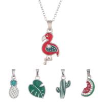 Zinc Alloy Enamel Pendants with enamel 5 pieces & fashion jewelry & for children nickel lead & cadmium free 1.3*2.7cmuff0c0.8*2.2cmuff0c1.3*2.2cmuff0c1.2*2.1cmuff0c0.8*2cm Sold By Set