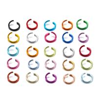 Lega di alluminio jumpring aperto, placcato, nessuno, 0.80x6mm, Appross. 300PC/borsa, Venduto da borsa