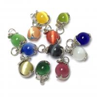 Cats Eye Pendants with Zinc Alloy platinum color plated Unisex Sold By PC