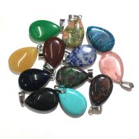 Gemstone Pendants Jewelry Natural Stone Teardrop & Unisex Sold By PC