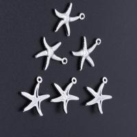 Pendants Tíotáiniam, Cruach Tíotáiniam, Starfish, plátáilte, jewelry faisin, dathanna níos mó le haghaidh rogha, 18x15mm, 10ríomhairí pearsanta/Mála, Díolta De réir Mála