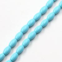 Syntetický Turquoise Korálek, Drum, DIY & různé velikosti pro výběr, modrý, Prodáno za Cca 15 inch Strand