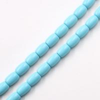 Syntetický Turquoise Korálek, Drum, DIY & různé velikosti pro výběr, modrý, Prodáno za Cca 15 inch Strand