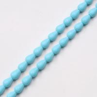 Syntetický Turquoise Korálek, Slza, DIY & různé velikosti pro výběr, modrý, Prodáno za Cca 15 inch Strand