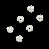 Natural White Shell Perler, Flower, du kan DIY, hvid, 10mm, Solgt Per Ca. 15 inch Strand