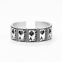 Mässing Finger Ring, Poker, Justerbar & för kvinna, blandade färger, 20mm, Säljs av PC