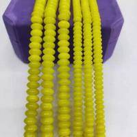 Lemon Quartz Bead, Abacus, poleret, forskellig størrelse for valg, gul, Solgt Per Ca. 15 inch Strand