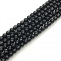 Syntetisk + sort + agat Bead, Runde, poleret, du kan DIY & forskellig størrelse for valg, sort, Solgt Per Ca. 15 inch Strand