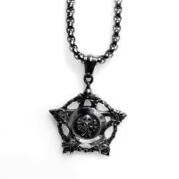 Titan stål halsband, Skull, plated, Unisex & olika stilar för val & ihålig, 42mm, Längd Ca 23.6 inch, Säljs av PC