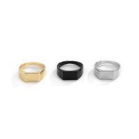 Zinc Alloy ring Set, forgyldt, 3 stykker & for mennesket, blandede farver, 19mm, Solgt af sæt