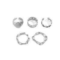 Zinklegierung Ring Set, plattiert, 5 Stück & für den Menschen, 18mm,17mm,8mm, verkauft von setzen