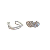 metal Anillo de dedo Cuff, chapado, Ajustable & para mujer, plateado, 17mm, Vendido por Set