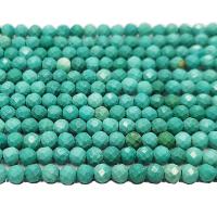 Χάντρες Turquoise, τυρκουάζ, Γύρος, γυαλισμένο, DIY & πολύπλευρη, πράσινος, Sold Per 38 cm Strand