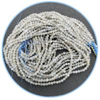 Moonstone Korálky, Kolo, lesklý, DIY & tváří, šedá, Prodáno za 38 cm Strand