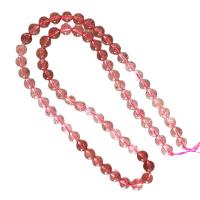 Strawberry Quartz Bead, poleret, du kan DIY, rød, 6mm, Solgt Per 38 cm Strand