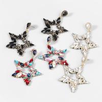 Rhinestone Earring Zinc Alloy fashion jewelry & for woman & with rhinestone Sold By Pair