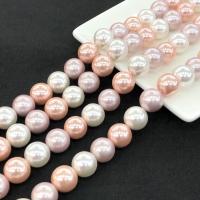 Shell Pearl Бусины, Круглая, полированный, DIY & разный размер для выбора, разноцветный, Продан через Приблизительно 15 дюймовый Strand