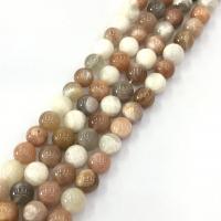 Perles Pierre de lune, Moonstone, Rond, poli, DIY & normes différentes pour le choix, couleurs mélangées, Vendu par Environ 15 pouce brin