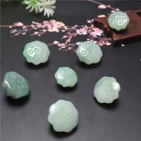 jade Pendentif, de lotus la graine, poli, envoyé au hasard & unisexe, vert, 13.8x9.9mm-20x12.2mm, Vendu par PC