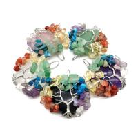 Halskettingen met edelstenen, Natuursteen, met Gemstone Chips & Messing, Tree of Life, platinum plated, verschillende materialen voor de keuze & voor vrouw, meer kleuren voor de keuze, 50mm, Lengte Ca 19.69 inch, Verkocht door PC