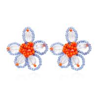 Серьги из полимерной смолы, канифоль, с Seedbead, ювелирные изделия моды, Много цветов для выбора, 38x38mm, продается Пара