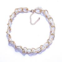 Plastic Pearl Necklace Zinc Alloy with Plastic Pearl with 3.15inch extender chain gold color plated fashion jewelry & for woman Length Approx 16.1 Inch Sold By PC