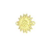 Cubic Zirconia Micro Pave Brass Connector gold color plated micro pave cubic zirconia & hollow Approx 1mm Sold By Lot