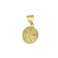 Cubic Zirconia Micro Pave Brass Pendant gold color plated micro pave cubic zirconia Approx 3mm Sold By Lot