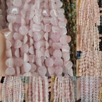 Prirodna ruža kvarca kuglice, Rose Quartz, uglađen, možete DIY, roze, Dužina 38 cm, 20pramenovi/Torba, Prodano By Torba