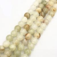 Jade Afghanistan Bead, Rund, polerad, DIY & olika storlek för val, ljusgrön, Såld Per Ca 15 inch Strand